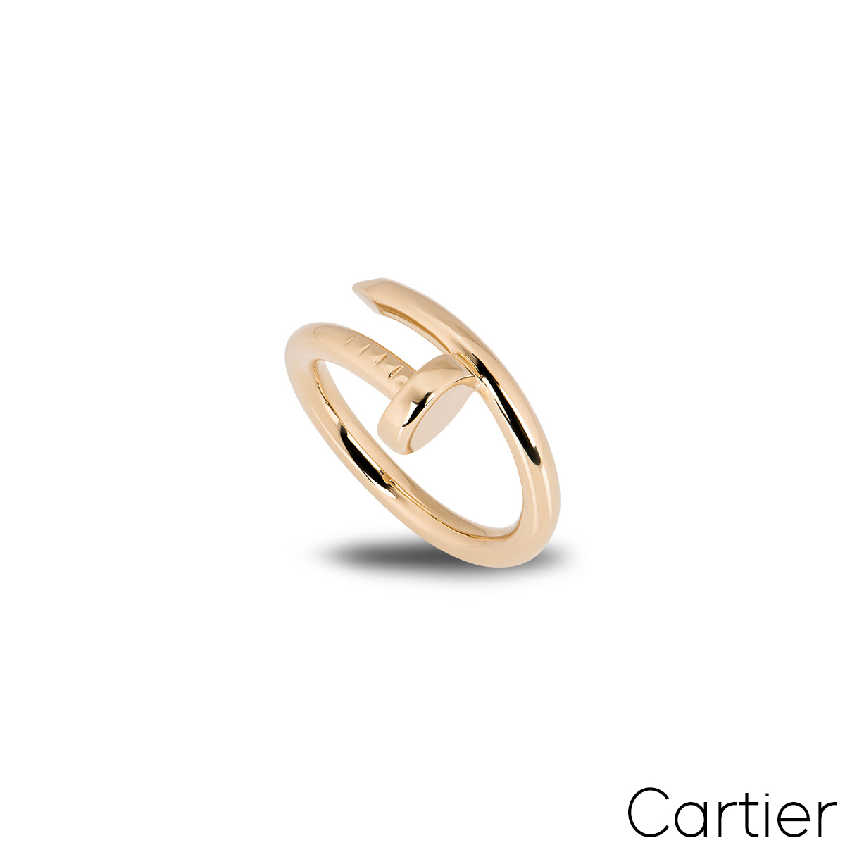 Cartier Juste Un Clou 18k Yellow Gold Diamond Nail Band Ring Size 53 Paper  | eBay